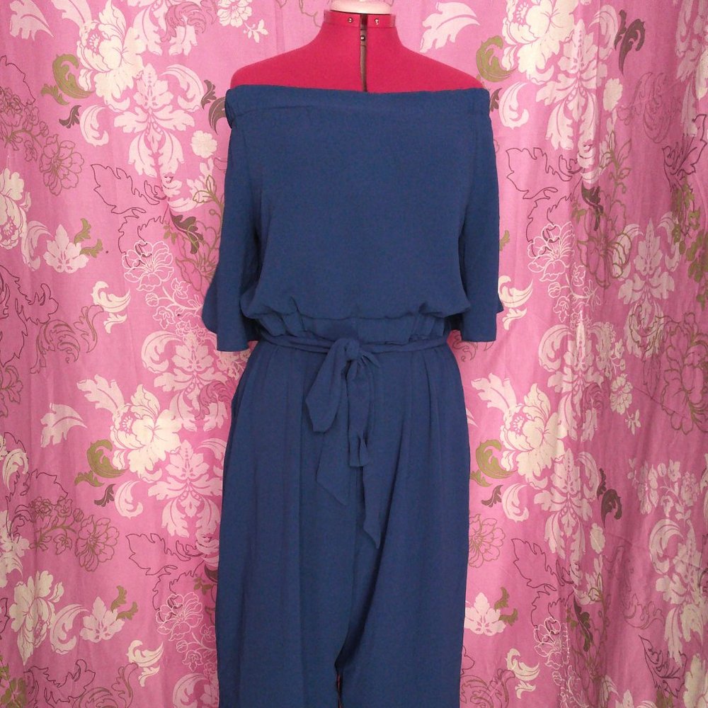 City Chic off shoulder wide leg jumper
